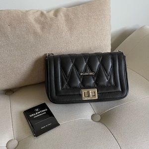 Valentino Black Quilted Crossbody Bag